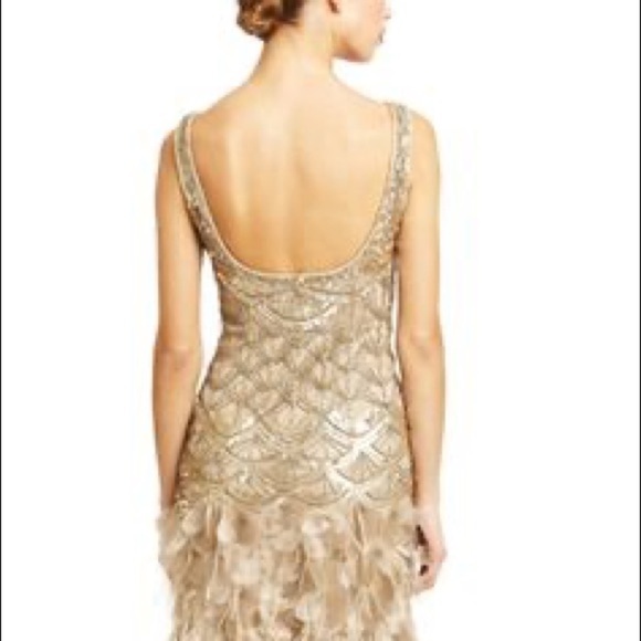 Sue Wong 1920’s Sequin and Feathers  Flapper Dress - Picture 5 of 12